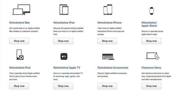 Apple certified refurbished products